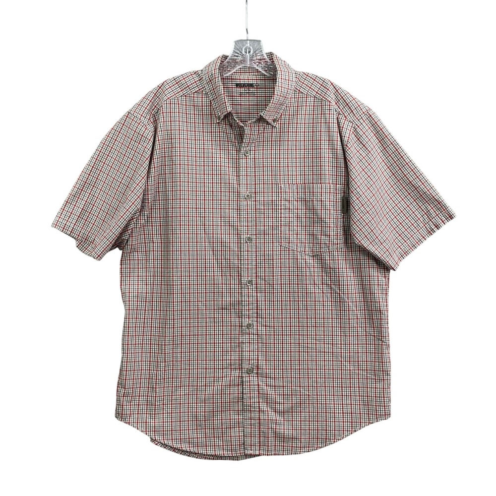 Wolverine Shirt Mens Large Red Plaid Workwear Casual Western Academia Camping